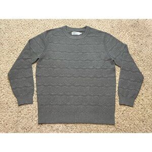 Wellen Huckberry Wool Blend Textured Fisherman Crewneck Sweater Size Medium